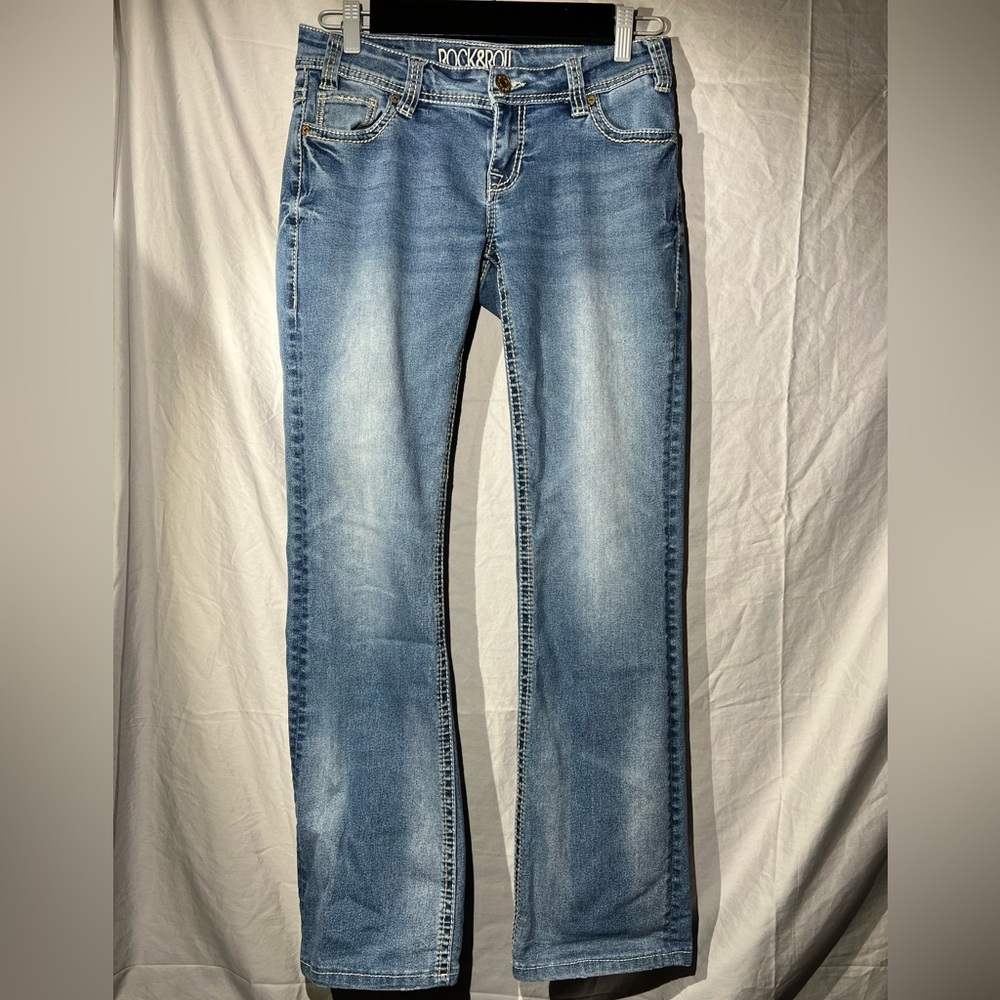Rock & Roll Cowgirl Blue Straight Leg Jeans